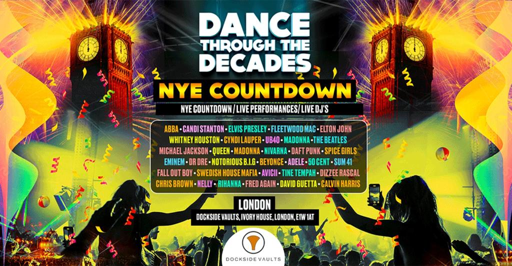 Dance Through The Decades NYE Countdown - London, Dockside Vaults - 31st December 2023